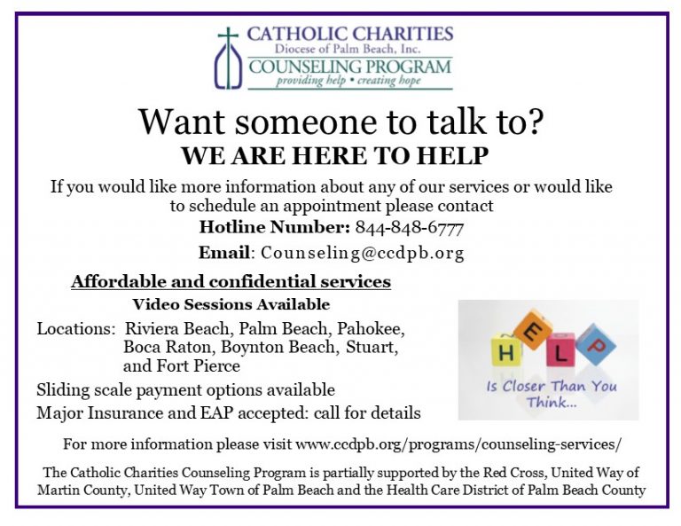 Catholic Charities Providing Services Virtually – St. Mark the ...